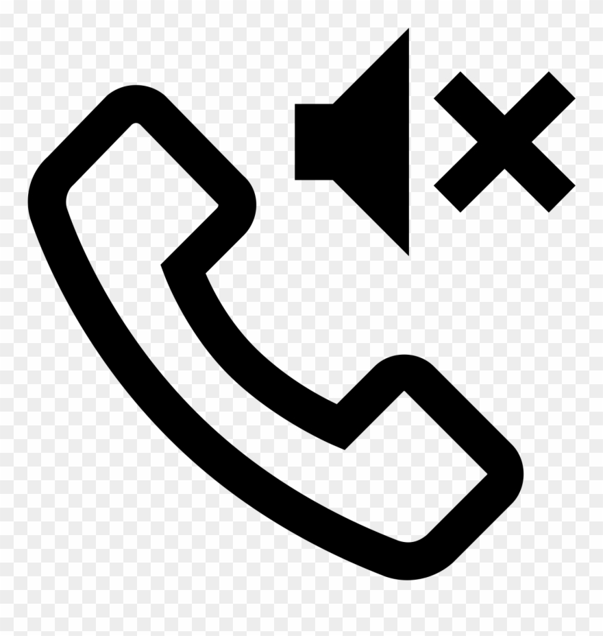 Silent Call Icon - White Phone Icon Png Clipart