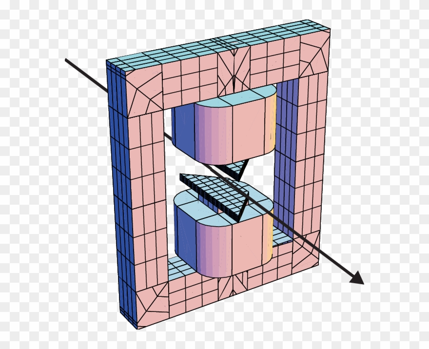 The Rectangle Is A Yoke For The Electromagnet Clipart