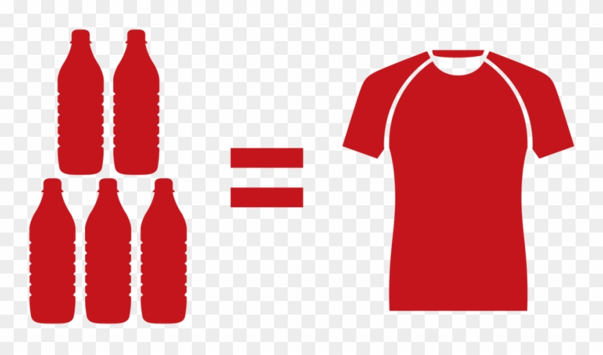 5 Recycled Bottles Make Enough Fabric For A T-shirt Clipart