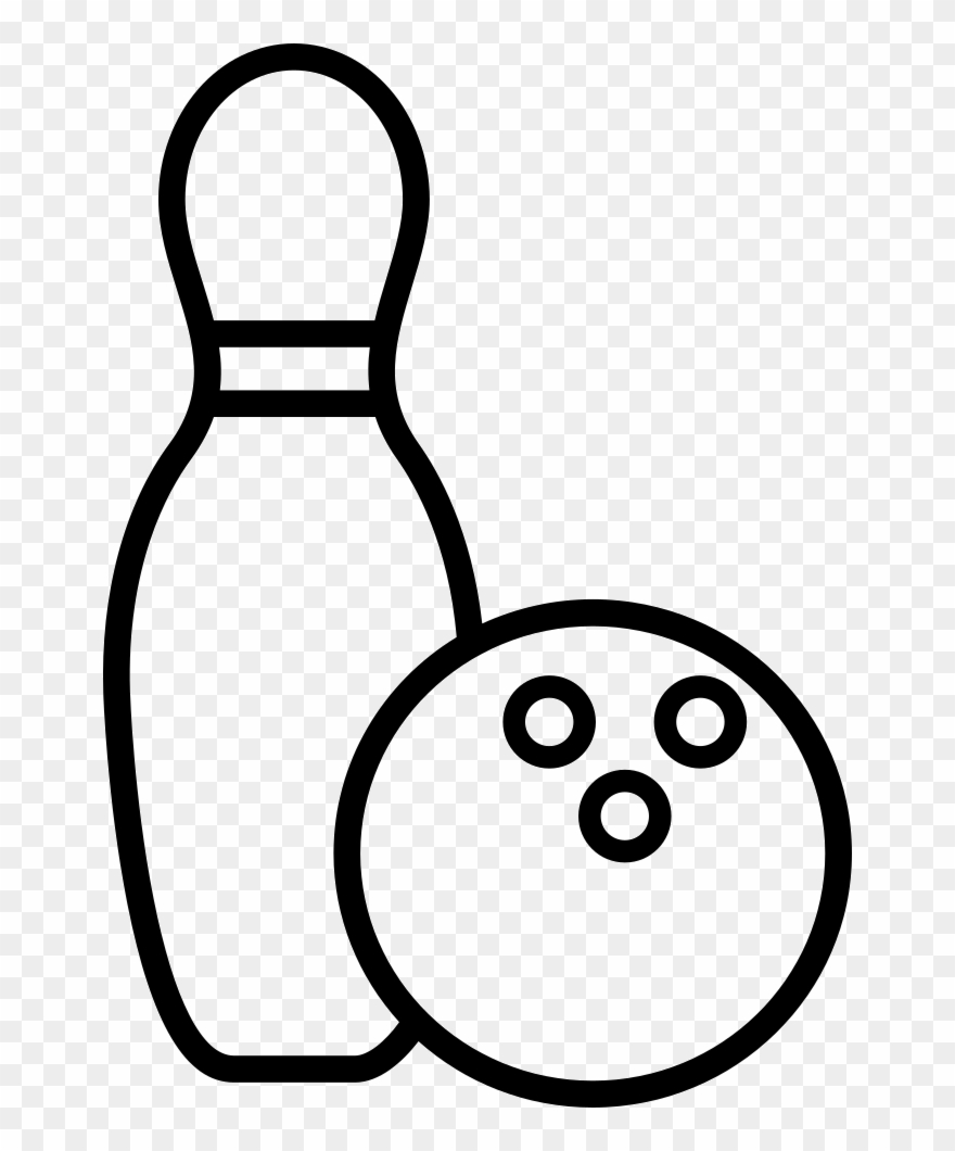 Bowling Bowl And Ball Outline Comments - Bowling Outline Clipart