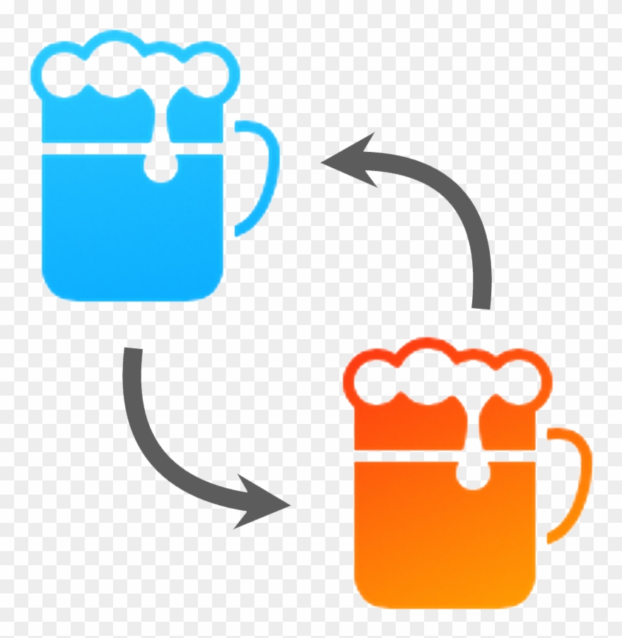 Exchange - Copo Cerveja Preto E Branco Png Clipart