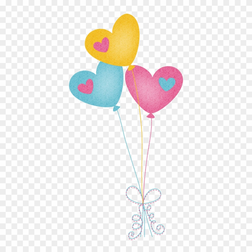 Heart Balloons, Happy Birthday Clip Art, Birthday Clips, - Png Download