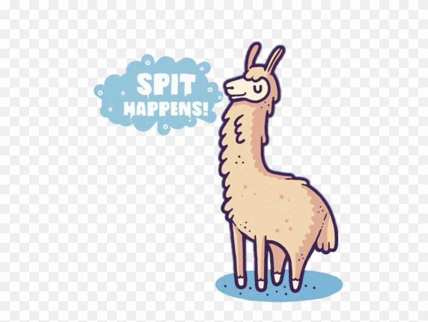 Funny Llama Illustration Clipart