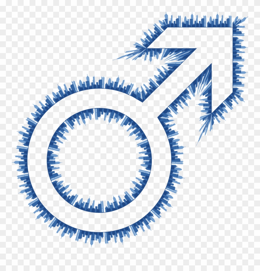 Big Image - Simbolo Masculino Azul Png Clipart