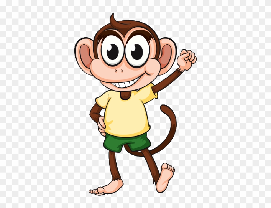 Related For Funny Monkey Clipart - Child Cartoon Monkey - Png Download