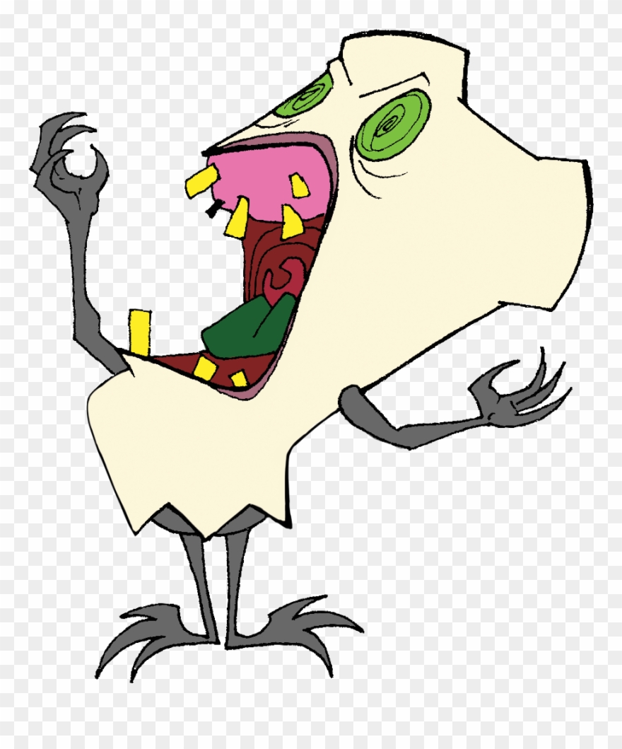 Teeth Zombie Pencil And In Color - Tooth Zombie Clipart - Png Download