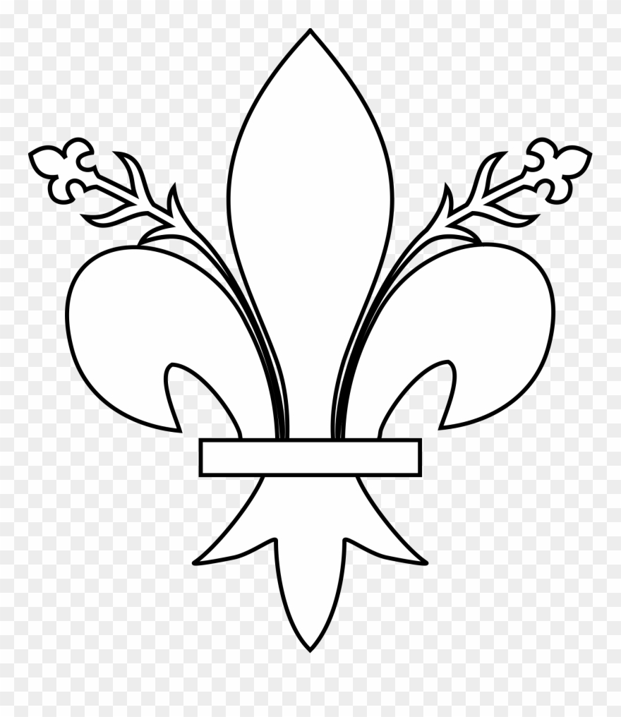 Meuble Héraldique Fleur De Lys Florencée - Lily Clipart