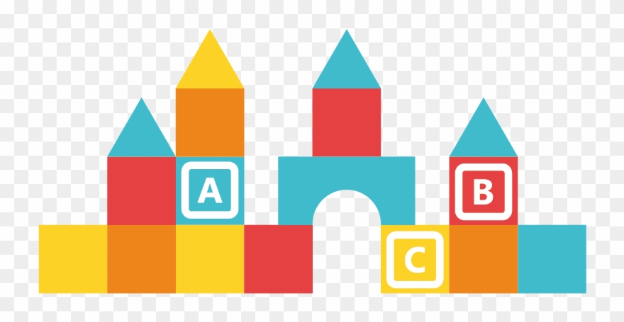 Sticker Château Fort En Cube - Castle Clipart