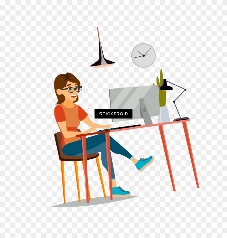 Female Factory Worker Apple Emoji - Cartoon Clipart