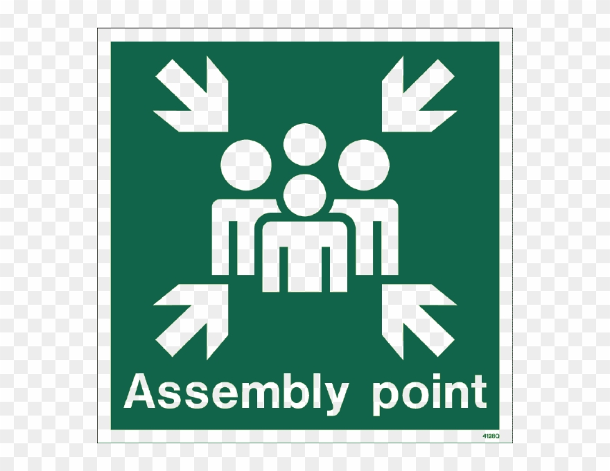 Assembly Point Sign Board Clipart