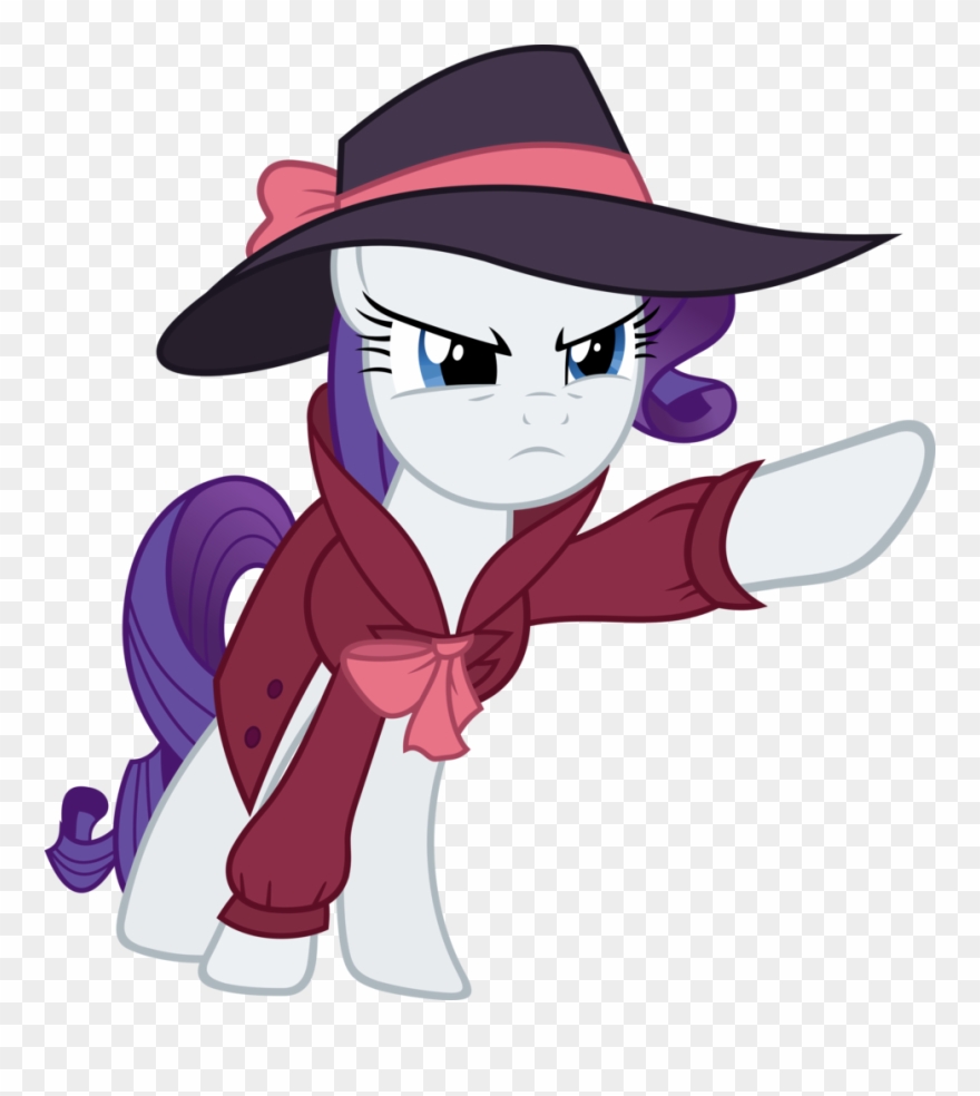 Artist Slb Clothes Coat Detective Rarity - Rarity Detective Hat Clipart