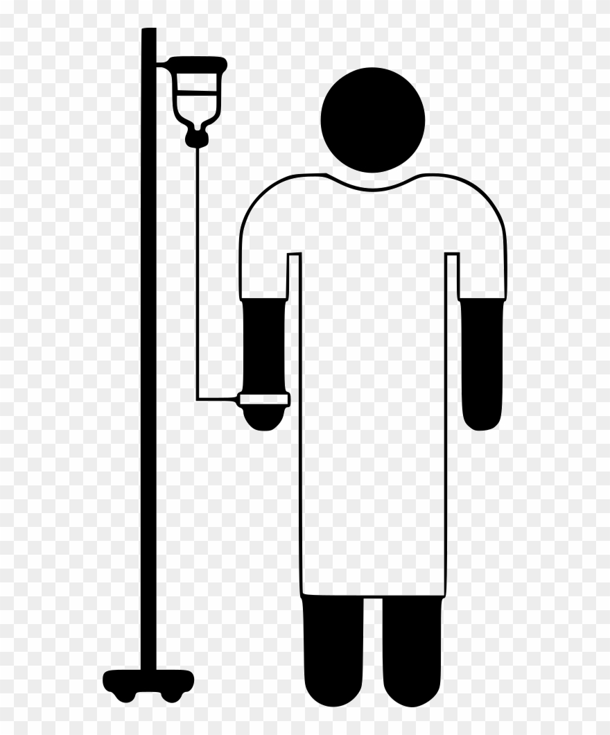 Man Person Patient Hospital Comments - Patient Pictogram Clipart