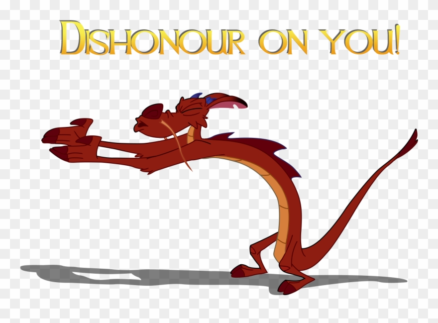 Oh I Know, They Are Not Perfect - Mushu Dishonor Clipart