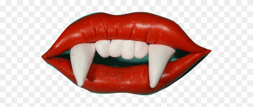 Halloween Tongue Sticker Erma Fiend For Ios Android - Vampire Teeth Transparent Gif Clipart