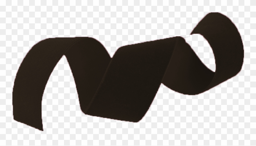 Black Thick Premium Velvet Ribbon 1 1/2 Inch Thick - Ribbon Clipart