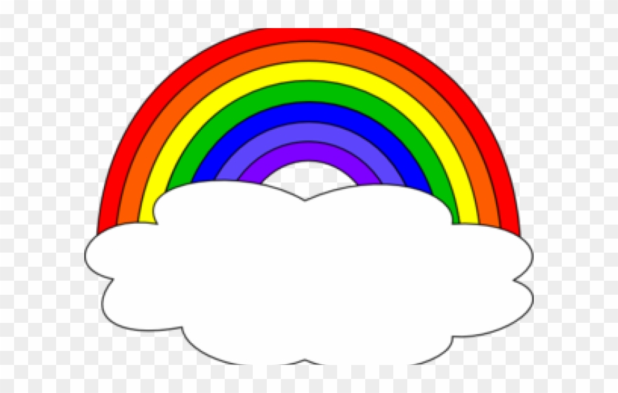 Cloud Clipart Rainbow - Clipart Rainbow - Png Download