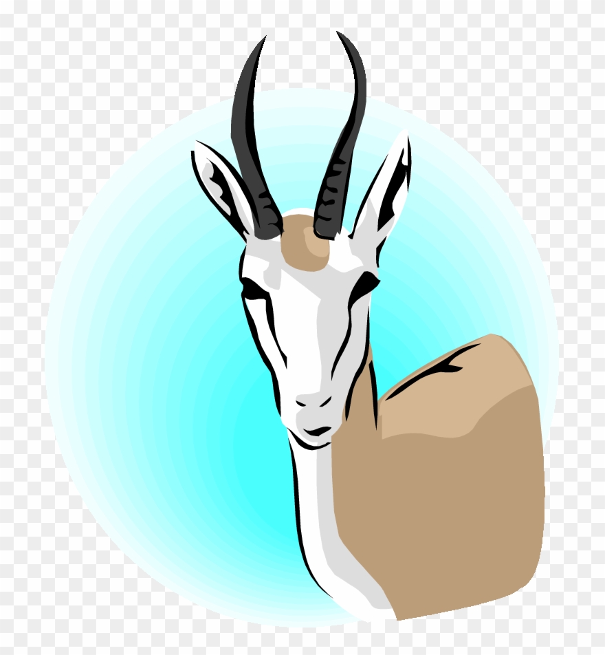 Free Gazelle Clipart Cow Grazing Clip Art Cow Grazing - Horn - Png Download