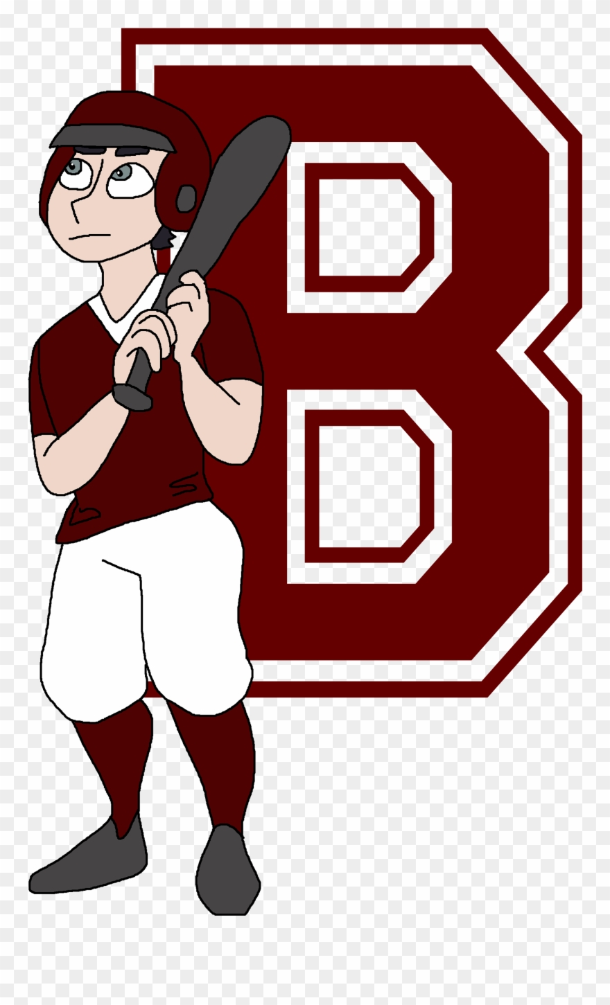 Jv Baseball - Letter B Varsity Font Clipart