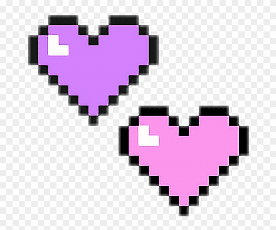 💖 💜 Pastel Hearts Pixel Pixelated Pastel Pink And - Heart Pixel Art Clipart
