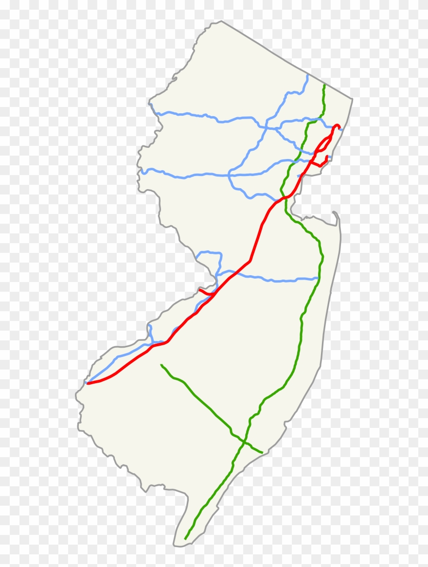 File New Jersey Turnpike Simple Map Svg Wikimedia Commons - New Jersey Clipart