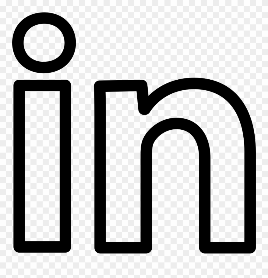 Linkedin Social Outline Logotype Comments - White Linkedin Logo Transparent Background Clipart