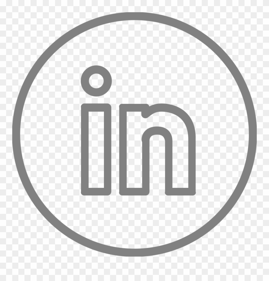 Line Style Icons Linkedin Clipart