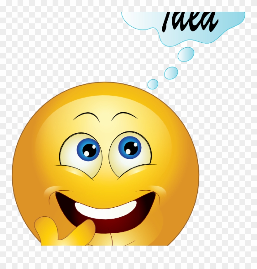 Free Emoticons Clipart Yellow Thinking Smiley Emoticon - Did U Know Smiley - Png Download