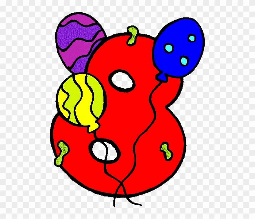 These Are The Numerical Candles, A Number 8, And, A Clipart