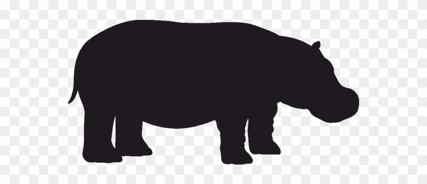 Collection Of Ascii Art Pictures By Various Artists - Hippopotamus Silhouette Clipart