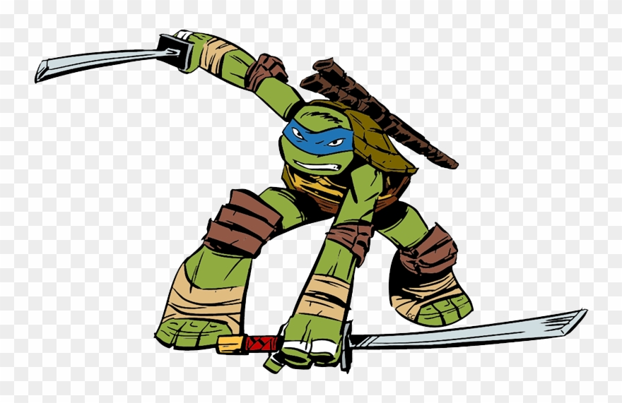 Leonardo Ninja Turtle Cartoon Clipart