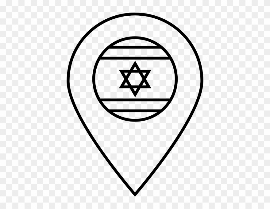 Israel Flag Rubber Stamp Clipart