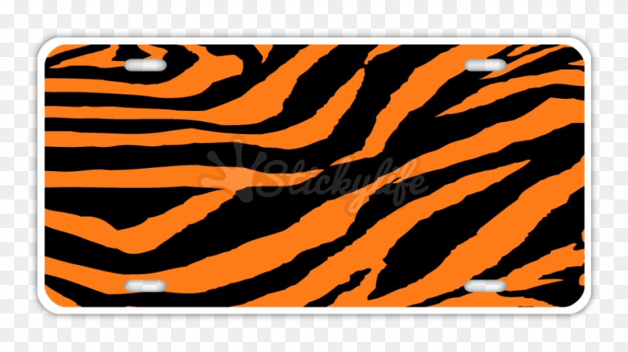 Tiger License Plate - Vehicle Registration Plate Clipart
