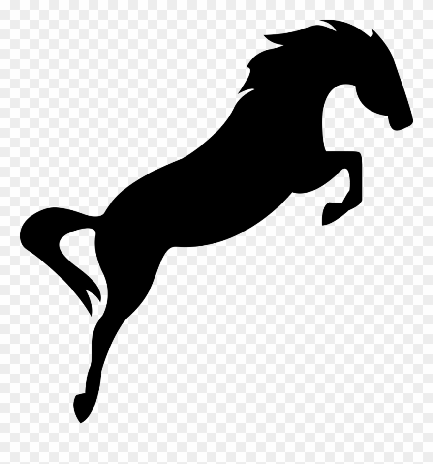 Horse Standing On Back Paws Clipart
