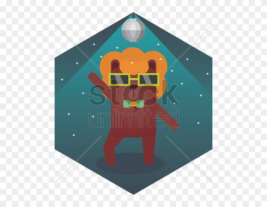 A Dancing Bear V矢量图形 Clipart