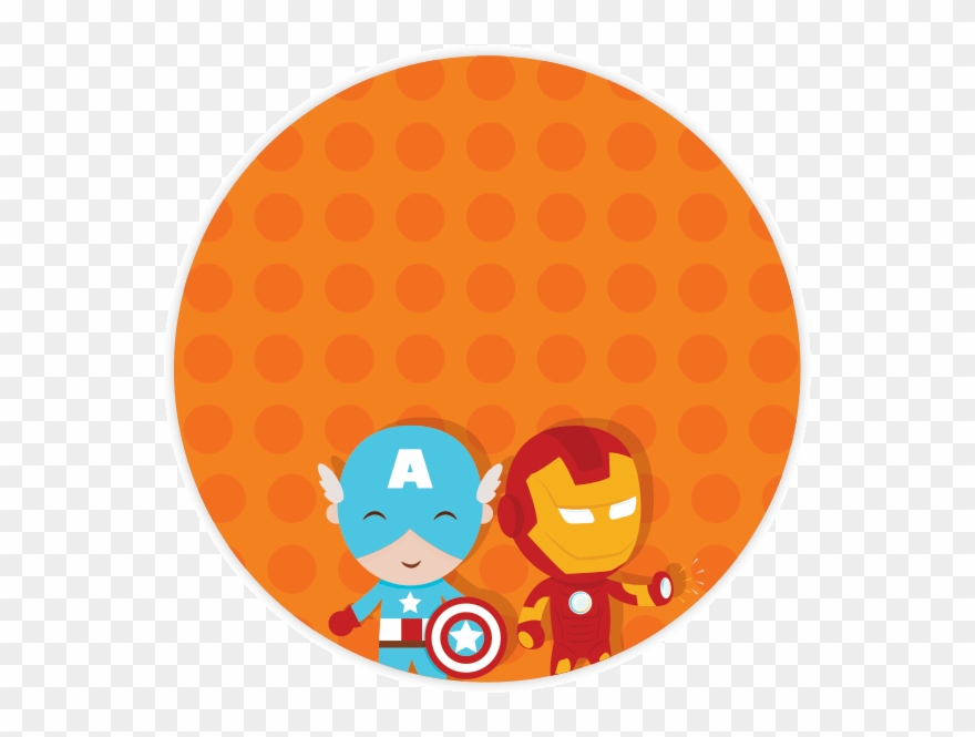 Visualiza La Combinación De Color Que Más Te Guste - Etiquetas Redondas De Superheroes Clipart