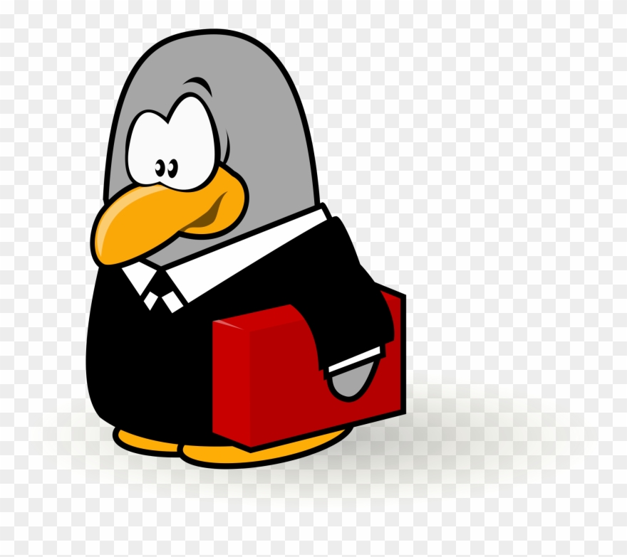 File Penguin Worker By Mimooh Svg Wikimedia - Scalable Vector Graphics Clipart