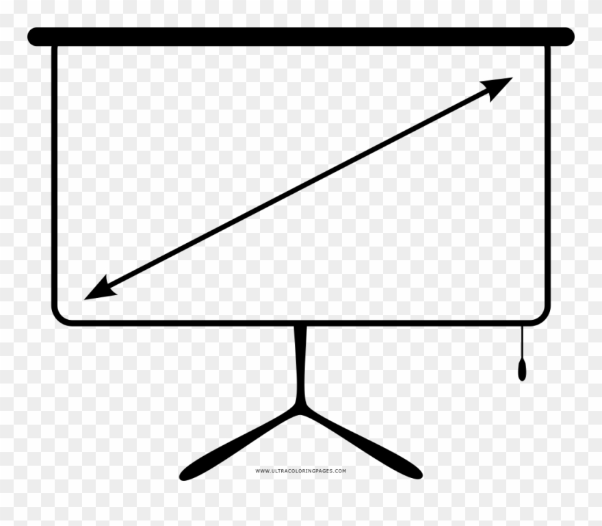 Projection Screen Coloring Page - Projection Screen Clipart