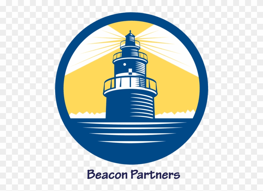 Lighthouse Circle Woodcut Round Ornament Clipart