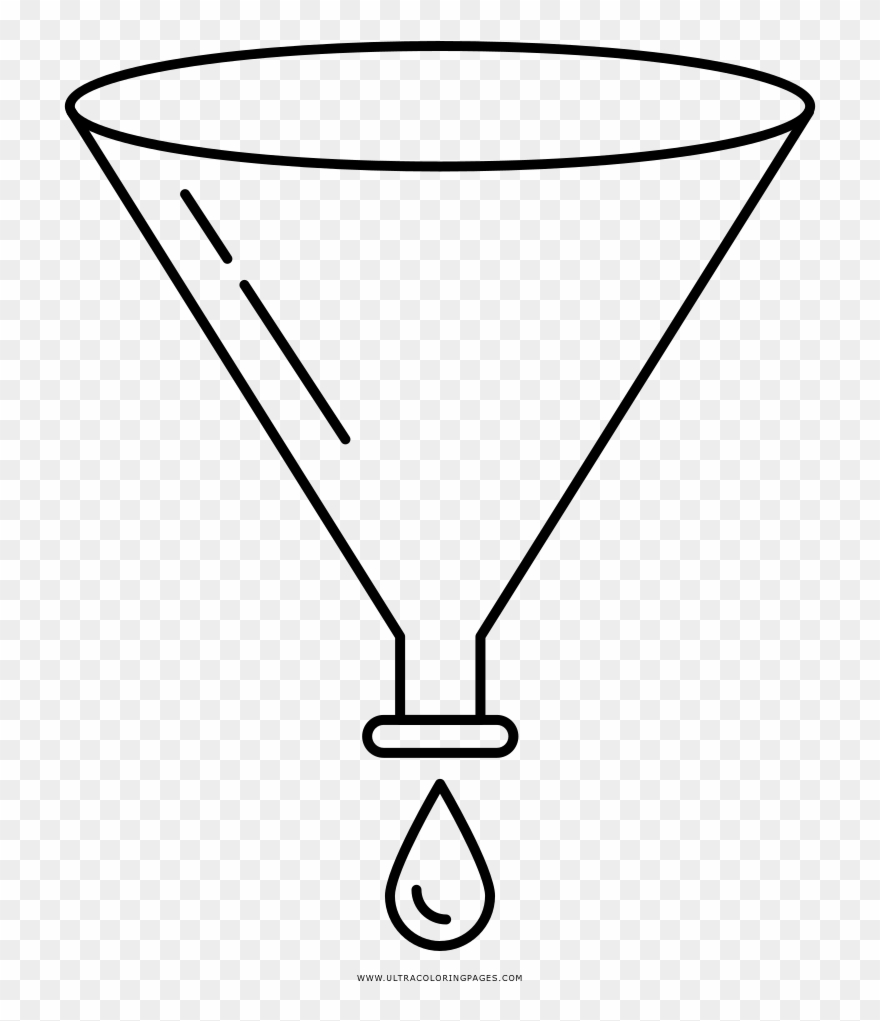 Clip Art Sales Process Funnel Coloring - Dibujo De Un Embudo - Png Download