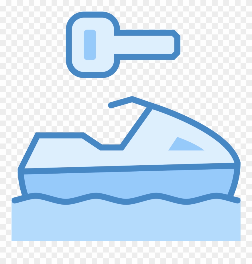 Its A Logo Of A Jetski Riding In Water Clipart