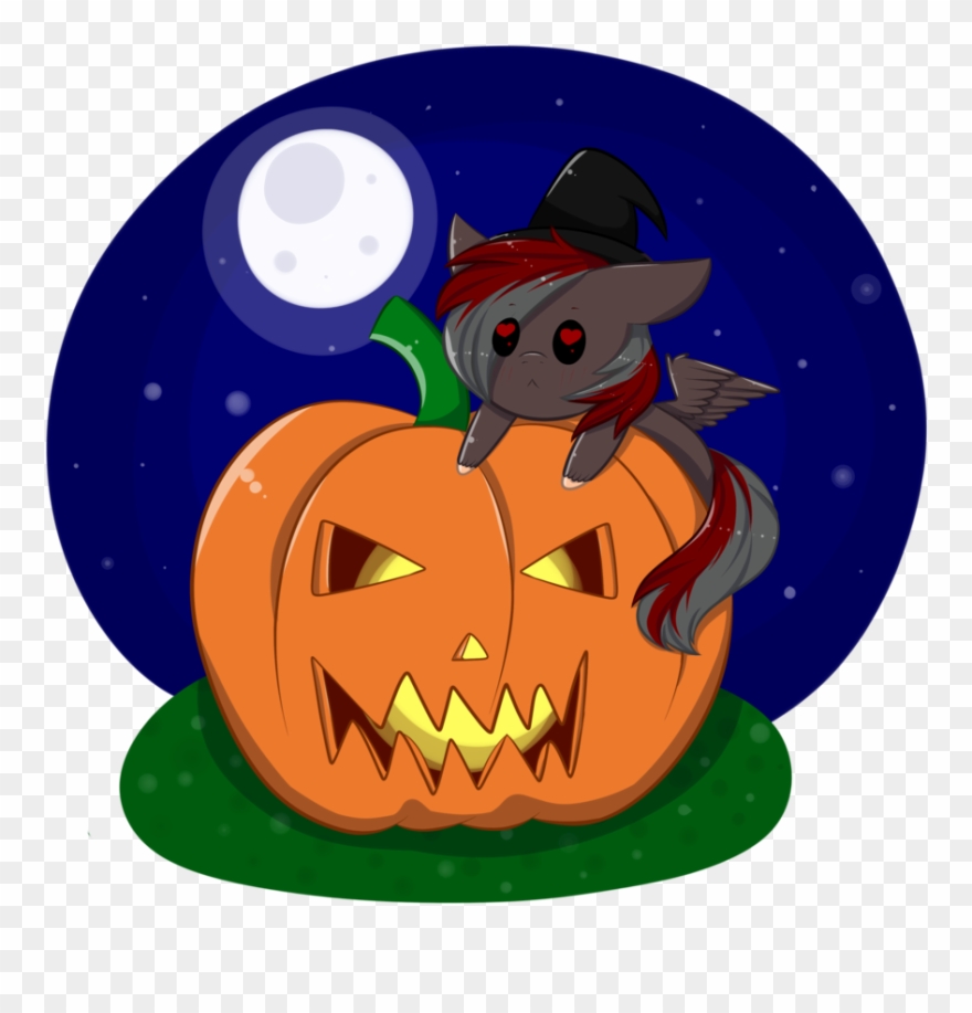 Mimihappy99, Chibi, Commission, Full Moon, Halloween, - Jack-o'-lantern Clipart