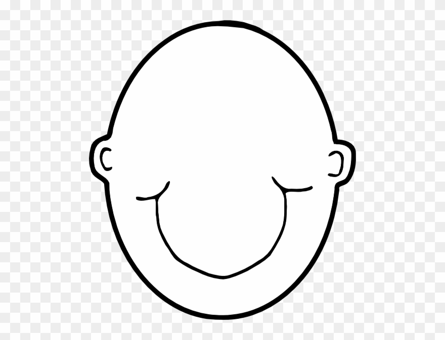 Plain White Head Clip Art At Clker Com Vector Clip - Sad Emotion Black And White - Png Download