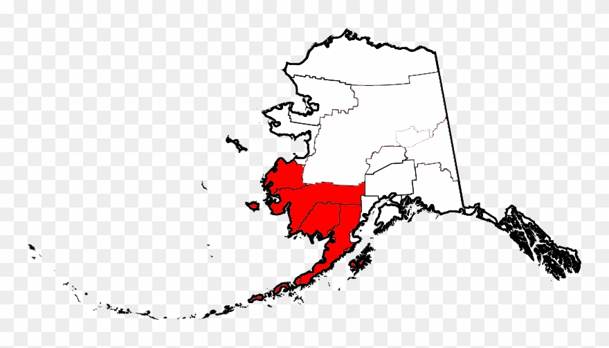 Southwest Alaska Map Clipart