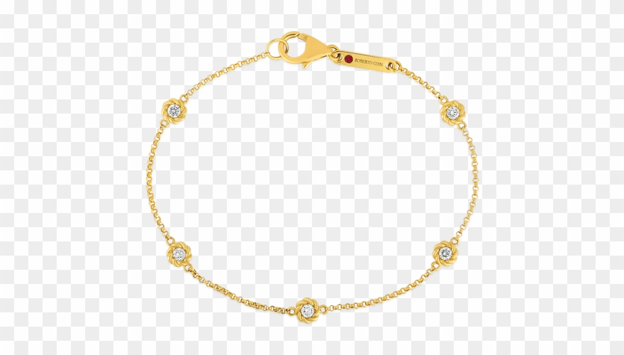 Roberto Coin Bracelet With Alternating Diamond Stations - Bracelet Clipart