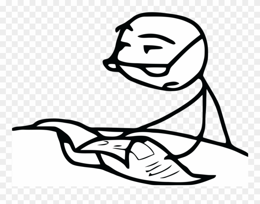 Cereal Guy Png Svg Royalty Free Library - Newspaper Guy Meme Clipart