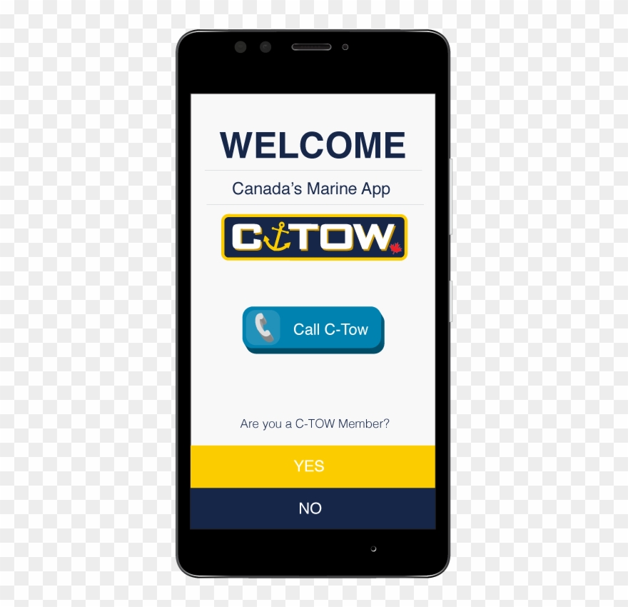 C-tow Marine Assistance App - Smartphone Clipart