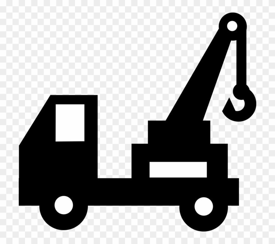 Vector Illustration Of Tow Truck Wrecker Recovery Vehicle - Tow Truck Clip Art - Png Download