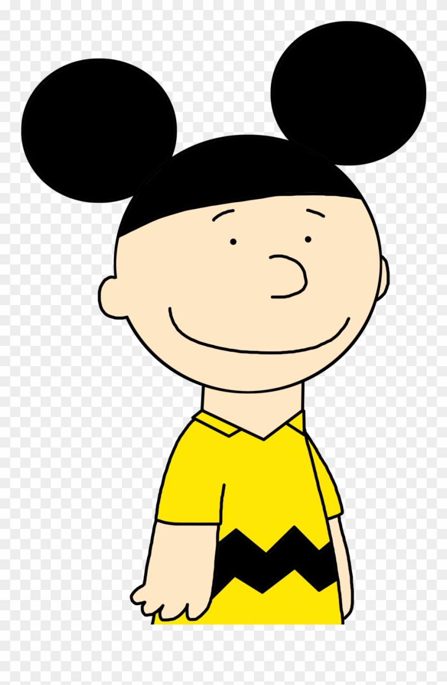 Charlie Brown With Mickey Mouse Ears By Marcospower1996 - Mickey Mouse Clipart