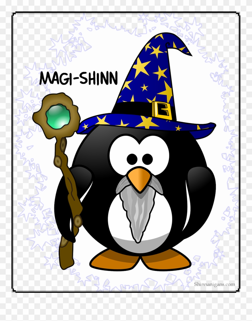 Find At Cafe Press And Zazzle - Magician Penguin Shower Curtain Clipart