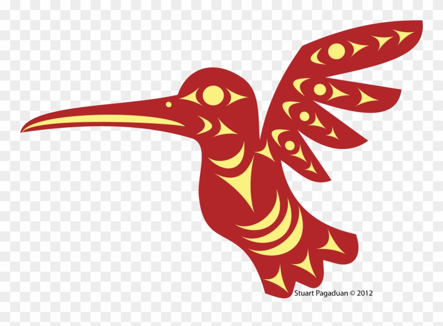 Hummingbird-sxwuttsulii - Coast Salish Art Drawings Clipart